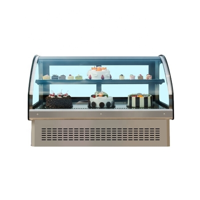 La partie supérieure du comptoir en verre de LED a frigorifié la vitrine de boulangerie avec du CE ETL
