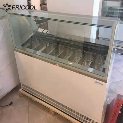 Refrigerador da exposição de Gelato do congelador da exposição do gelado R290 com 6 bandejas