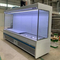 Réfrigérateur ouvert d'affichage de laitages droits multi de plate-formes de supermarché