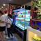 Supermarket multi deck produk susu tegak membuka lemari es display